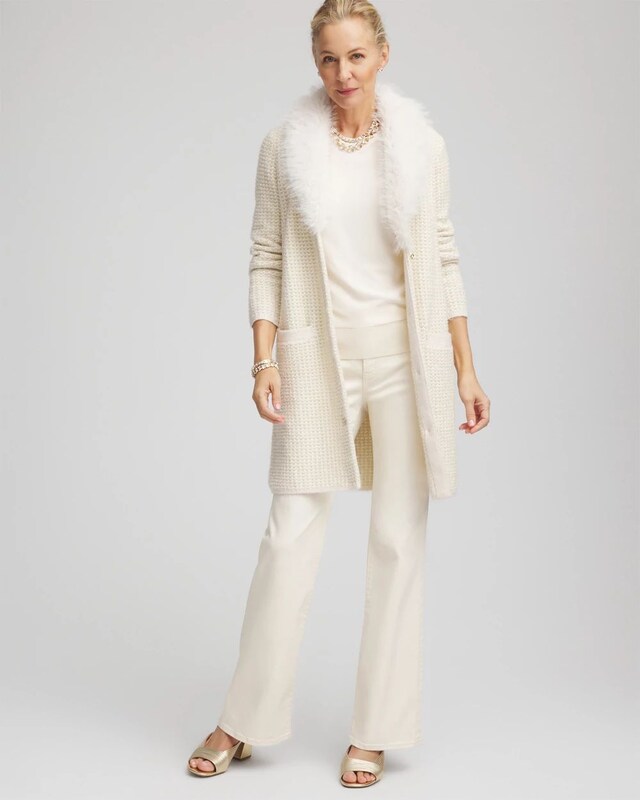 Fur Trim Cardigan - image 2